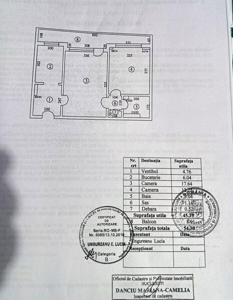 Crangasi Giulesti - Apartament 2 camere - etaj 1 - clasa 2 risc seismic